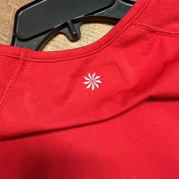 Athleta Red Fastest Track Athletic Tee Size Large - Picture 5 of 5